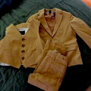 Crew Cuts three piece tan suit